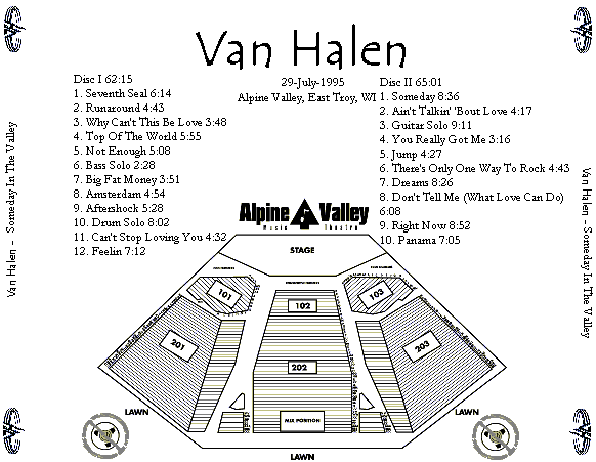 Alpine Valley Seating Chart With Seat Numbers