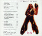 [Back of 'Van Halen At The Best']
